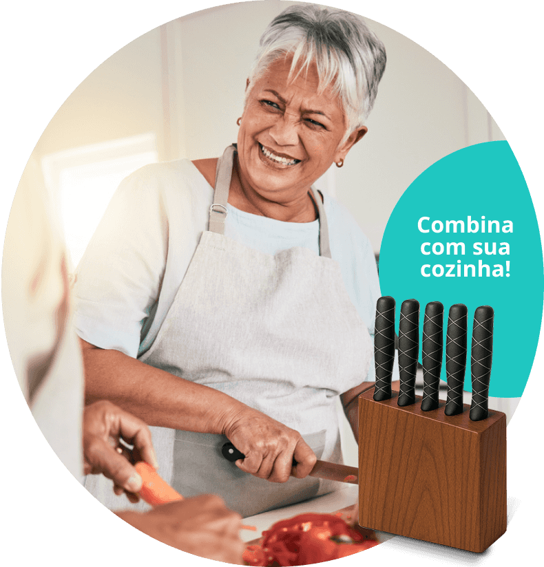 Kit de facas com cepo em madeira: brinde exclusivo da assinatura Seleções